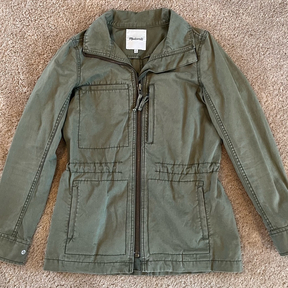 Madewell olive utility jacket
